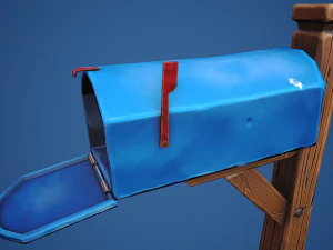 Stylized Village Mailbox 3D Model