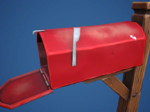 Stylized Village Mailbox 3D Model
