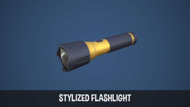 Stylized Flashlight 3D 모델 .c4d .max .obj .3ds .fbx .stl .blend 