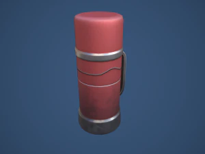 Stylized Thermos Food Jar 3D Model