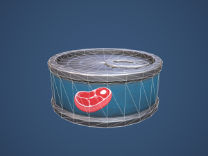 Stylized Canned Pet Food Small 3D मॉडल