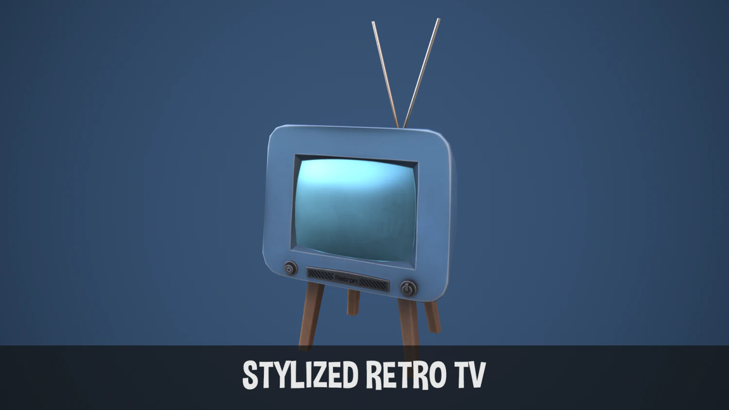 Stylized Retro TV 3D Model .c4d .max .obj .3ds .fbx .stl .blend 