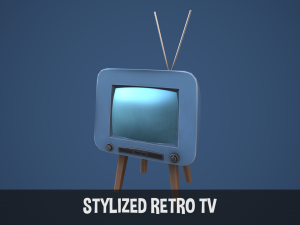 Stylized Retro TV 3D Модель