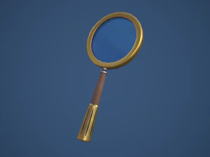 Stylized Magnifying Glass 3D Model