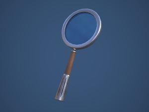 Stylized Magnifying Glass 3D Model