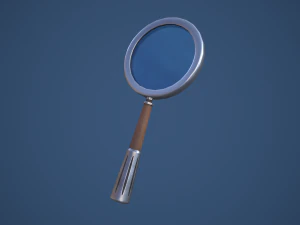 Stylized Magnifying Glass 3D Model