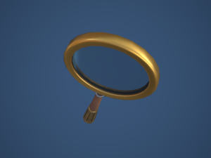 Stylized Magnifying Glass 3D Model