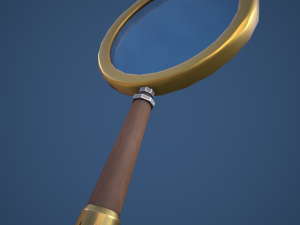 Stylized Magnifying Glass 3D Model