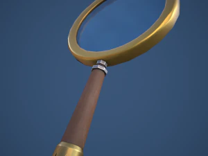 Stylized Magnifying Glass 3D Model