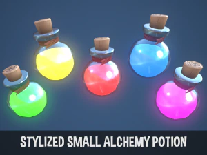 程式化小炼金药水 3D 模型