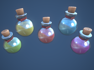Stylized Small Alchemy Potion 3D Model