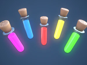 Stylized Test Tube Alchemy Potion 3D Model