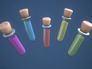 Stylized Test Tube Alchemy Potion 3D Model