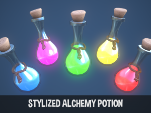Stylized Alchemy Potion Model 3D