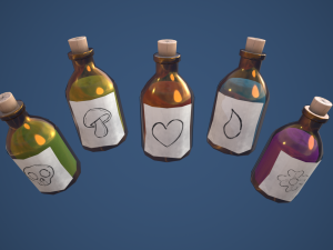 Stylized Bottle Alchemy Potion 3D मॉडल
