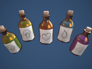 Stylized Bottle Alchemy Potion 3D Model