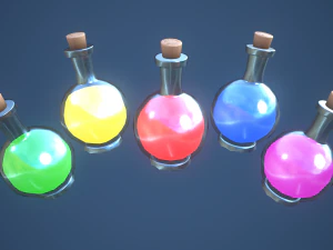 Stylized Large Alchemy Potion 3D Model