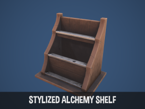 Stylized Alchemy Shelf Modèle 3D