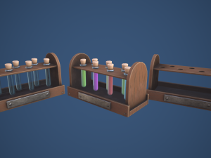 Stylized Alchemy Potion Rack 3D Modell