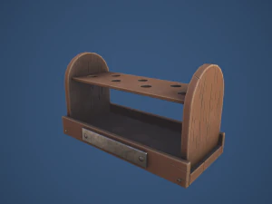 Stylized Alchemy Potion Rack 3D Model