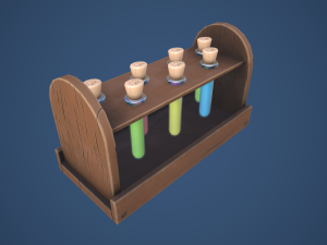 Stylized Alchemy Potion Rack 3D Modell