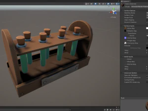 Stylized Alchemy Potion Rack 3D Model
