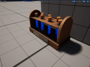Stylized Alchemy Potion Rack 3D Model