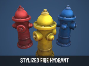 Idrante antincendio stilizzato Modello 3D