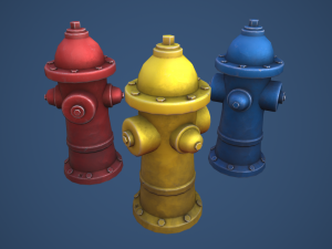 Stylized Fire Hydrant 3D-Modell
