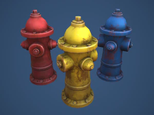 Stylized Fire Hydrant 3D Model
