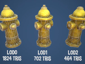Stylized Fire Hydrant 3D Model