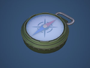Stylized Tourist Compass Modelo 3D