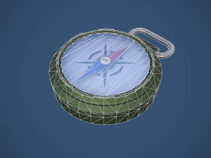 Stylized Tourist Compass 3D Model