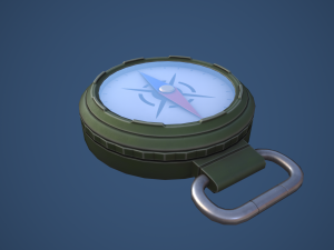 Stylized Tourist Compass Modelo 3D
