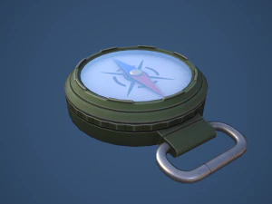 Stylized Tourist Compass 3D Model