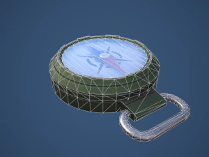 Stylized Tourist Compass 3D Model