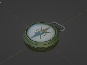 Stylized Tourist Compass 3D Model
