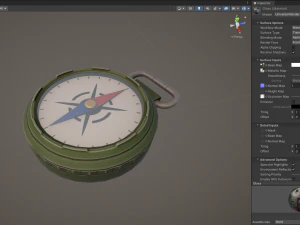Stylized Tourist Compass 3D Model