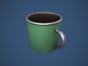 Stylized Camping Mug 3D Model