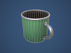 Stylized Camping Mug 3D Model