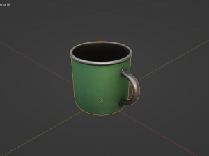 Stylized Camping Mug 3D Model