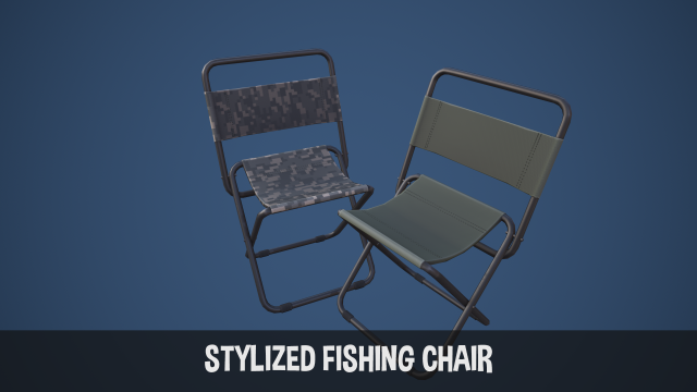 Stylized Fishing Chair Modèle 3D .c4d .max .obj .3ds .fbx .stl .blend 