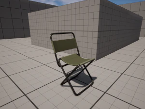Stylized Fishing Chair 3D Model