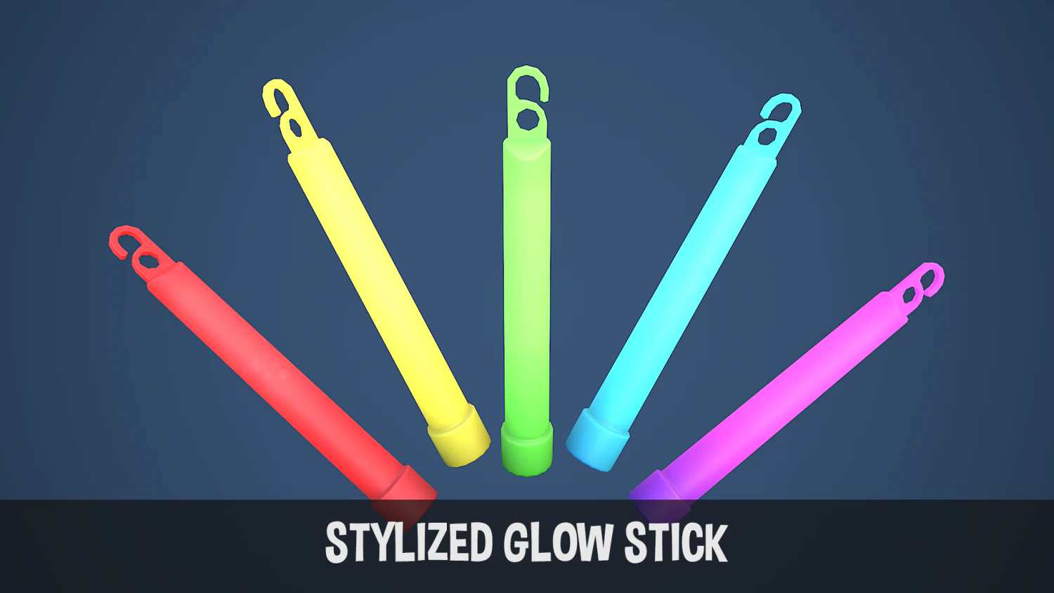 Stylized Glow Stick 3D Model .c4d .max .obj .3ds .fbx .stl .blend
