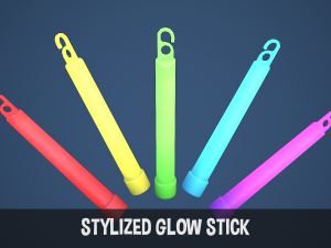 Stylized Glow Stick 3D मॉडल