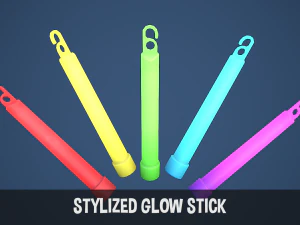Gestileerde Glow Stick 3D Model