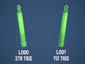 Stylized Glow Stick 3D Model