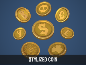 Stylized Coin 3D Model
