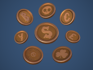 Stylized Coin 3D Модель