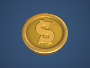 Stylized Coin 3D Модель